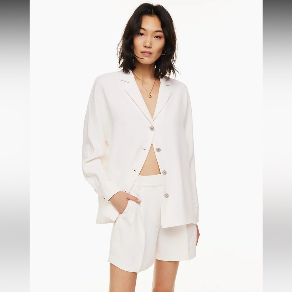 NEW ARITZIA WILFRED FREEFORM SHIRT LIGHT BIRCH SMALL
